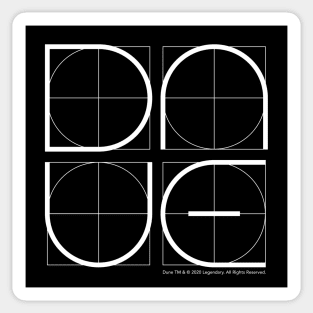 DUNE Geometric Pattern Square (dark backgrounds) Sticker